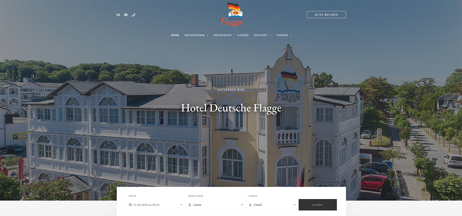 Hotel Binz Rügen Content Management System im Responsive Webdesign